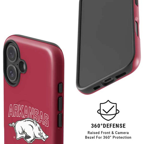 University of Arkansas-Fayetteville Razorbacks Logo iPhone 16 Plus Magsafe Impact Case